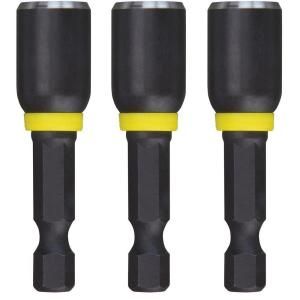 Milwaukee 5/16 in. x 1 7/8 in. Shockwave Impact Duty Magnetic Nut Drivers (3 Pack) 49 66 4523