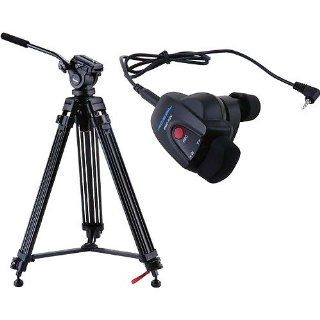 Acebil i 605DX 2 Stage Compact, Lightweight Aluminum Video Tripod with #605, 65mm Ball Leveling Head  Bundle   with   Acebil RMC 1DV Video Lens Zoom Controller for Sony / Canon DV or HDV Camera with LANC Jack  Camera And Video Accessory Bundles  Camera &