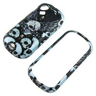 Wing Skull Protector Case for T Mobile Sparq / Alcatel 606 Cell Phones & Accessories