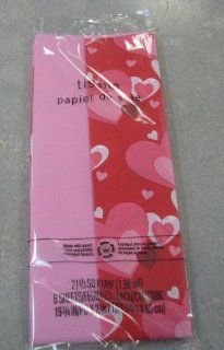 Hallmark Valentine's VW 2202 Pink / Hearts Dual Pack Tissue Paper 