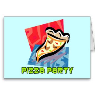 Pizza Party 1 Greeting Cards