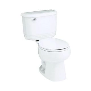 Sterling Plumbing Riverton 2 piece 1.6 GPF Round Toilet in White 402502 U 0