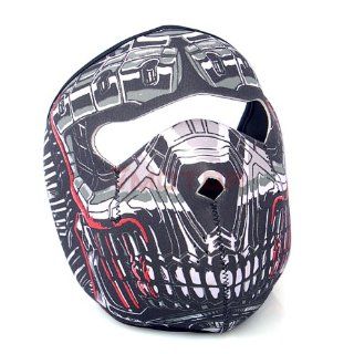 Motorcycle Bicycle Ski Sport Grey Color Skull Machine Warmer Face Full Mask Automotive
