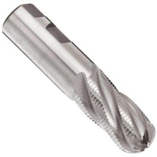Melin Tool CCFP B Cobalt Steel Ball Nose End Mill, Uncoated (Bright) Finish, Roughing Cut, 30 Deg Helix, 4 Flutes, 3.7500" Overall Length, 0.6250" Cutting Diameter, 0.625" Shank Diameter