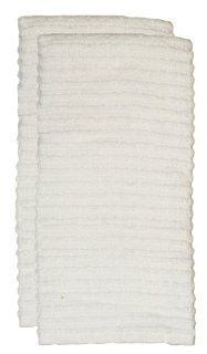 Ritz Royale Collection Solid Kitchen Towel Set, White, 2 Piece   Dish Towels