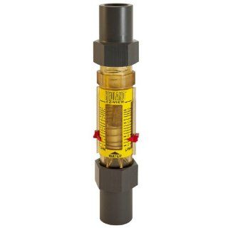 Hedland H628 004 R EZ View Flowmeter, Polyphenylsulfone, For Use With Water, 0.5   4 gpm Flow Range, 1" Socket Weld Science Lab Flowmeters