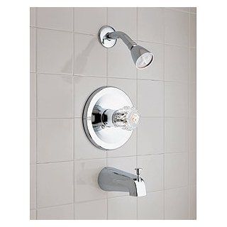 Waxman 0427500A Classic Tub and Shower Faucet Set, Chrome, Single Handle    