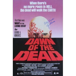George Romero Signed DAWN OF DEAD 27x40 POSTER PSA/DNA   Signed Movie Posters Entertainment Collectibles