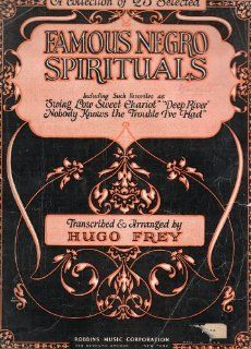 Vintage Cover to a Song Book A COLLECTION OF 25 SELECTED FAMOUS NEGRO SPIRITUALS, TRANSCRIBED & ARRANGED BY HUGO PREY (no book, just the cover), Robbins Music Corporation 
