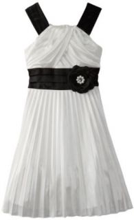 My Michelle Girls 7 16 Pleated Dress, Ivory, 12 Special Occasion Dresses Clothing