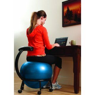Gaiam Custom Fit Adjustable Balance Ball Chair  Exercise Balls  Sports & Outdoors