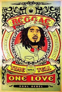 J 1824 Bob Marley Reggae, Ska, Rocksteady Music Collections, decorative Poster Print Vintage New Size 35 X 24 Inch.  