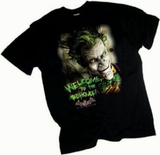 Welcome to the Madhouse    Batman Arkham Asylum Adult T Shirt, XXX Large Clothing