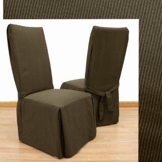 Elegant Ribbed Cafe Dining Chair Covers Set of Four 634   Dining Chair Slipcovers