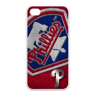 New MLB Philadelphia Phillies Apple Iphone 4 4S Case, Custom Personalized Philadelphia Logo Iphone 4 4S TPU Silicone Cover Electronics