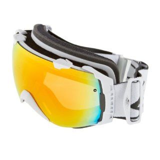 Smith Optics I/O Goggle (White Frame, Red Sol X Mirror Lens)  Ski Goggles  Sports & Outdoors