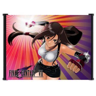 Final Fantasy VII 7 Game Sexy Tifa Lockhart Fabric Wall Scroll Poster (42"x32") Inches  Prints  