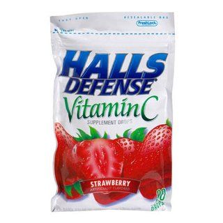Halls Defense Vitamin C Supplement Drops Strawberry    30 Drops Health & Personal Care