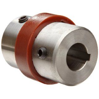 Boston Gear BF133/4X1 Shaft Coupling, Spider Ring (3 Jaw), Coupling Size BF13, 1.625" Hub Diameter, 1.000" Driven Hub Bore, 0.750" Driver Hub Bore, 1.969" Max Outer Diameter, 4 horsepower Max HP, 160 pounds per inch Max Torque Set Scre