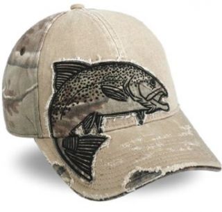 Realtree Trout Heavy Washed Cotton Twill Camo Cap at  Mens Clothing store Baseball Caps