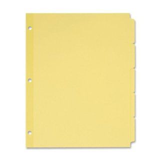 Recycled Plain 5 Tab Buff Dividers with Buff Tabs, 36 Sets/Box (AVEPT2135)  Binder Index Dividers 