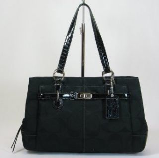 NEW AUTHENTIC COACH CHELSEA SIGNATURE JAYDEN EW CARRYALL (Black/Silver) Clothing