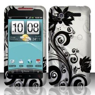 Rubberized Black Vines Design for HTC HTC Merge ADR6325 Cell Phones & Accessories