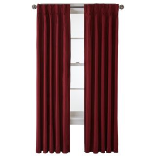 ROYAL VELVET Supreme Pinch Pleat/Back Tab Thermal Curtain Panel, French Cabernet