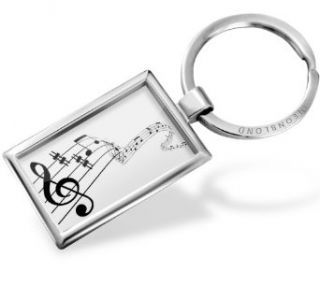 Neonblond Keychains "Music, notes"   Key chain ring Clothing