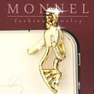Ip629 High Heel Shoe Crystal Anti Dust Plug Cover Charm for Iphone 4 4s Android Cell Phones & Accessories