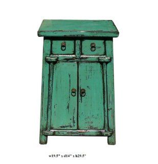 Pastel Green A Shape Restored Side Table Nightstand Avs629  End Tables  Patio, Lawn & Garden