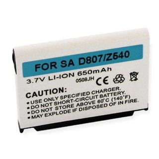 Samsung SGH T629 Cell Phone Battery (Li Ion 3.7V 650mAh) Rechargable Battery   Replacement For Samsung SGH D807 Cellphone Battery Cell Phones & Accessories