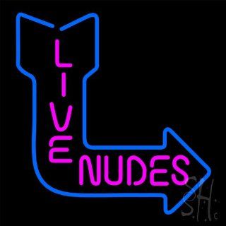 Live Nudes Outdoor Neon Sign 24" Tall x 24" Wide x 3.5" Deep  Business And Store Signs 