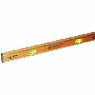 Bon 11 654 24 Inch Brass Rail Level with Hand Grooves and Yellow Vials    