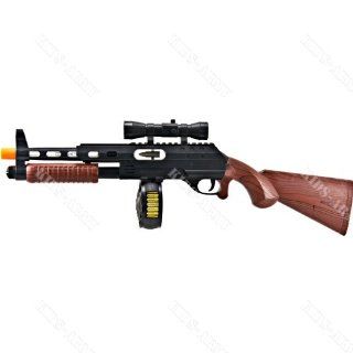 Hybrid Pump Shot Sub Machine Gun with Lights & Sounds   Solid Stock Toys & Games