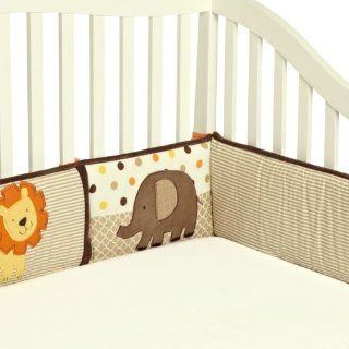 Carter's 4 Piece All Around Crib Bumper, Elephant Patches  Baby