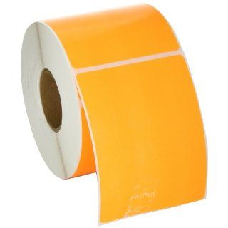 Aviditi DL631H Rectangle Inventory Color Coded Label, 4" Length x 2 3/4" Width, Fluorescent Orange (Roll of 500)