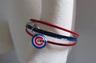 MLB Chicago Cubs 3 Piece Enamel Bracelet  Sports Fan Bracelets  Sports & Outdoors