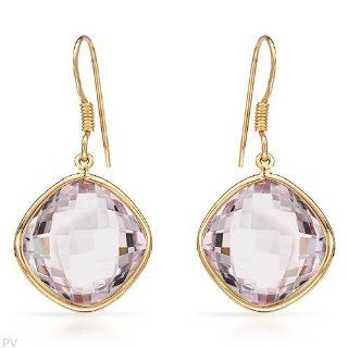 27.50 Ctw Amethyst Gold Plated Silver Earrings   Material/Stone Amethyst. 7 grams in weight and 40 mm in length Morne Rouge Jewelry