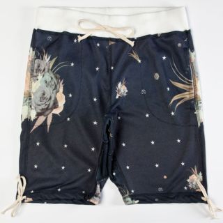 Floral Star Mens Sweat Shorts Navy In Sizes Small For Men 24136421002