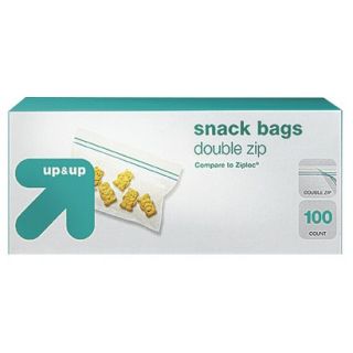 up & up Double Zipper Snack Bags 100 ct