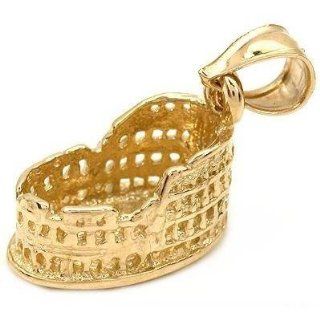 Roman Coliseum Charm 14k Gold 19mm Bead Charms Jewelry