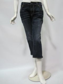 Silver Jeans Plus Size Mckenzie Capri Dark Wash Jeans 20