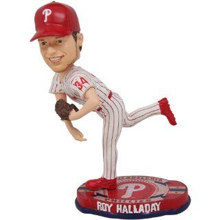 MLB Philadelphia Phillies Forever Collectibles Baseball Base Bobblehead Roy Halladay  Bobble Head Toy Figures  Sports & Outdoors