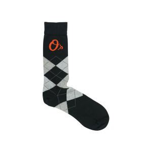 Baltimore Orioles For Bare Feet Argyle Dress Sock