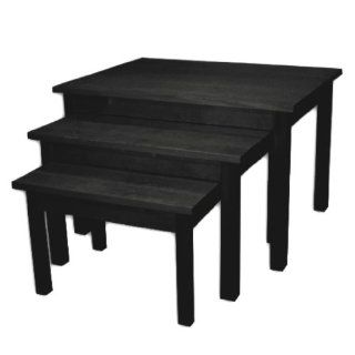 Wooden Nesting Display Tables, Black Color.  