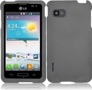 LG Optimus F3 MS659 ( only fits on Metro PCS , T Mobile ) Phone Case Accessory Gray Hard Snap On Cover with Free Gift Aplus Pouch Cell Phones & Accessories