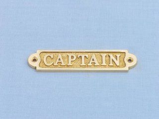 Brass Captain Sign 4" nautical brass sign, nautical wall decoration, Solid brass signs, nautical wall plaques, brass door signs, nautical sign   Home Decor Accents