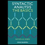Syntactic Analysis The Basics