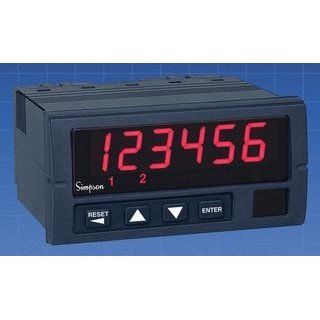 "Simpson S660 1 1 2 1 0 Counter. Preset totalizer. 120 Vac, Standard input, 2 relays, 12 Vdc excitation out" Electronic Components